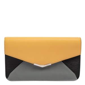 Pre Owned Fendi Multicolor Leather 2Jours Envelope Clutch