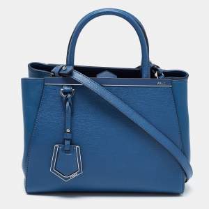 مملوكة مسبقًا  حقيبة يد توتس فندي 2جور ميني جلد لامع أسود 