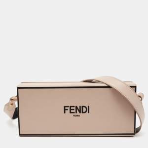 Pre Owned Fendi Blush Pink Leather Horizontal Box Crossbody Bag