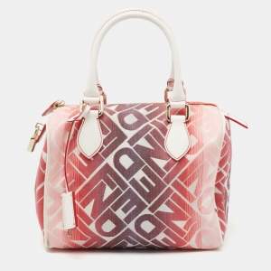 Pre Owned Fendi Multicolor Canvas and Leather Bauletto Satchel