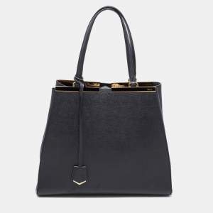 Pre Owned Fendi Black Leather Large 3Jours Tote