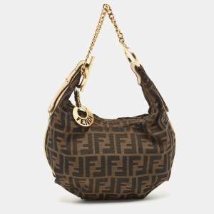 Fendi Tobacco Zucca Canvas Chef Hobo