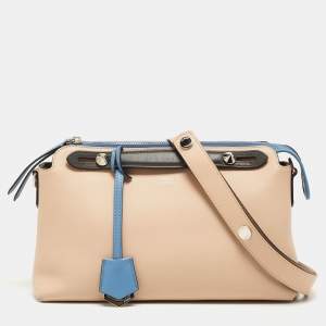 Pre Owned Fendi Tricolor Leather Small By The Way Shoulder Bag
