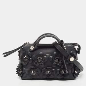 Pre Owned Fendi Black Leather Micro By The Way Crossbody Bag