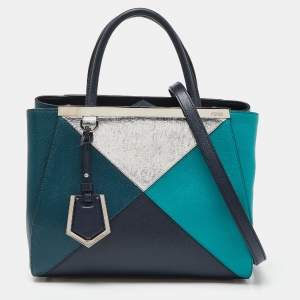 Fendi Multicolor Leather Mini Geometric 2jours Tote