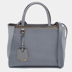 Fendi Grey Leather Petite Sac 2jours Tote