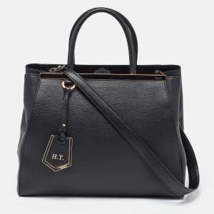 Fendi Black Leather Medium 2Jours Tote