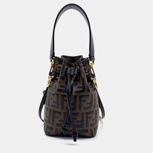 Fendi Black/Brown Mini Bucket Bag