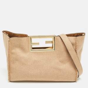 Fendi Brown Fabric Medium Way Tote