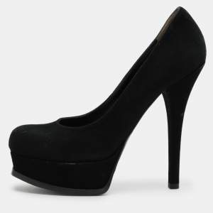 Fendi Black Suede Fendista Platform Pumps Size 39