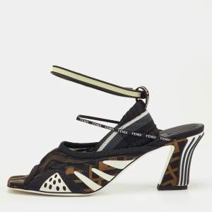 مملوكة مسبقًا صندل فنـدي إفـريدم تقني نيـوبـريـن وشـبـك رقـع متعد�د الألـوان مـقـاس 40