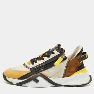 مملوكة مسبقًا Fendi Technical Flow Size 38 Multicolor Net and Suede Low Top Sneakers