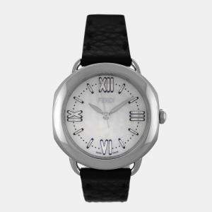 Pre Owned Fendi Selleria F8020345H0 Quartz Mother of Pearl Dial Stainless Steel Women's Wristwatch 36 mm