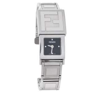 Pre Owned Fendi White/Black Stainless Steel Secret 5500L Women's Wristwatch 20 mm