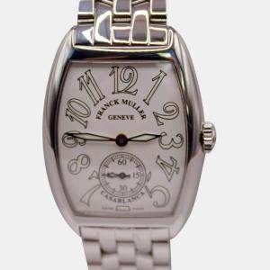 Franck Muller White Stainless Steel Casablanca 7500 S6 Quartz Women's Wristwatch 29 mm