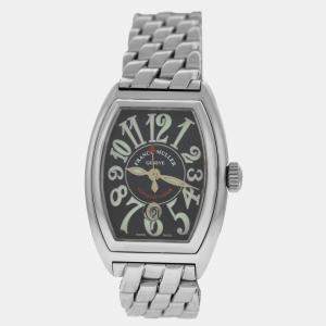 Franck Muller Black Stainless Steel Conquistador 8001 L SC Automatic Women's Wristwatch 28 mm