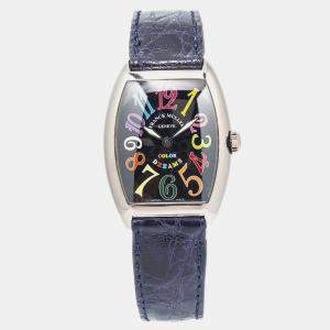 Franck Muller Color Dreams 7502QZ Black 18K White Gold Women's Wristwatch 29mm