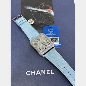 Franck Muller White Gold Full Diamond Watch 42mm Original Diamond Set Automatic