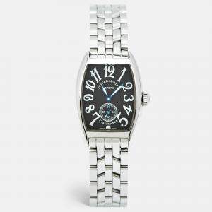 مملوكة مسبقًا Franck Muller Casablanca 1750S6 Manual Winding Black Dial Stainless Steel Women's Wristwatch 25 mm