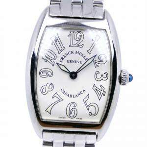 Franck Muller White Stainless Steel Casablanca Quartz Women's Wristwatch 25 mm