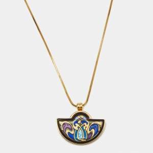 Frey Wille Fire Enamel Gold Tone Necklace