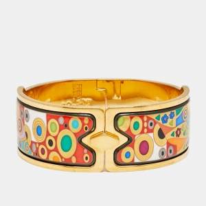 Pre Owned Frey Wille Fire Enamel Gold Tone Bracelet S
