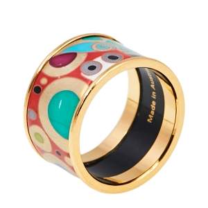 Pre Owned Frey Wille Hommage à Gustav Klimt Hoffnung Diva Band Ring Size 50
