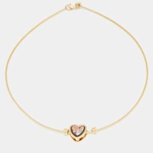 Pre Owned Frey Wille Hommage à Alphonse Mucha Fire Enamel Heart Pendant Necklace