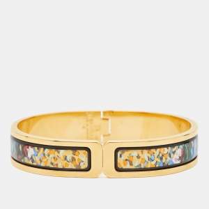 Frey Wille Fire Enamel Gold Tone Bangle Bracelet