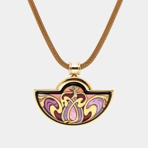 Frey Wille Fire Enamel Gold Tone Necklace