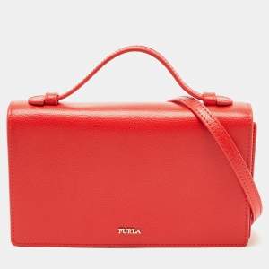 Furla Red Leather Incanto Crossbody Bag