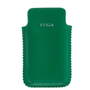 Furla Green Leather Phone Case