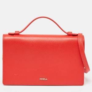 Furla Red Leather Incanto Crossbody Bag