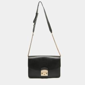 Furla Black Leather Metropolis Shoulder Bag