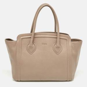 Furla Beige Leather Large College Tote