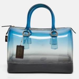 Furla Ombre Blue Rubber Candy Satchel