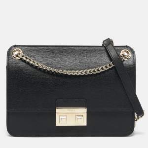 Furla Black Leather Bella Crossbody Bag