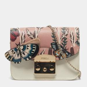 Furla Multicolor Leather Mini Metropolis Changeable Flap Crossbody Bag