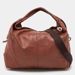 Pre Owned Furla Brown Leather Shoulder Bag