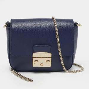 مملوكة مسبقًا حقيبة كروس بودي فورلا ميتروبوليس جلد أخضر زاهي ميني بسلسلة