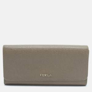 Pre Owned محفظة فورلا قارية جلد بيج داكن