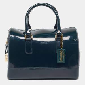مملوكة مسبقًا Furla Candy Teal Green Rubber Satchel