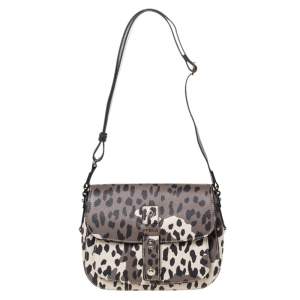 Pre Owned Furla Multicolor Animal Print Emma Shoulder Bag