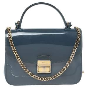 Pre Owned Furla Grey Rubber Candy Bon Bon Crossbody Bag