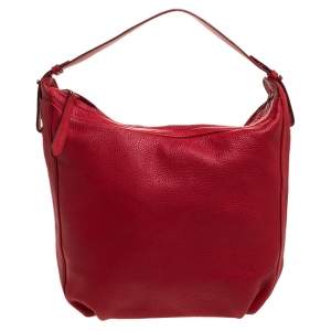 Pre Owned Furla Red Leather Hobo
