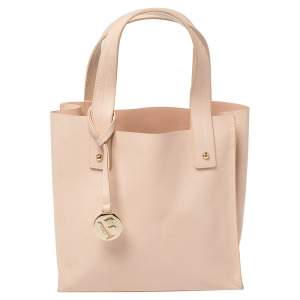 Pre Owned Furla Powder Pink Leather Small Musa Tote