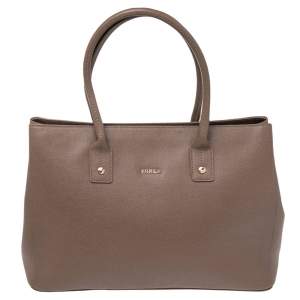 Pre Owned Furla Brown Leather Linda Tote