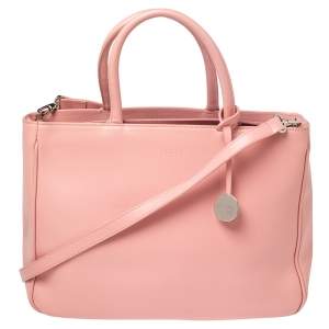 Pre Owned Furla Pink Leather Tote