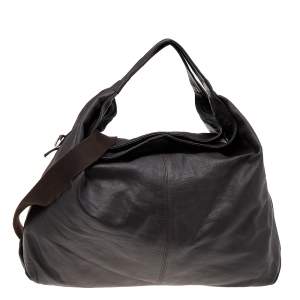 Pre Owned Furla Dark Brown Leather Elisabeth Hobo