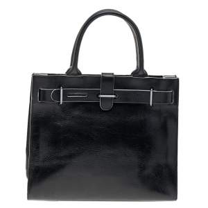 Pre Owned Furla Black Leather Greta Tote